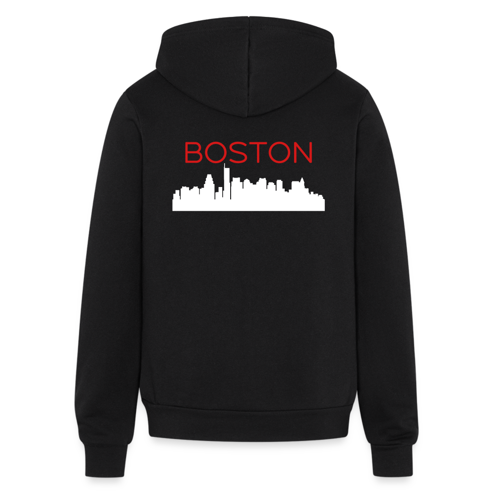 Bella + Canvas Unisex Full Zip Hoodie (Boston) - black