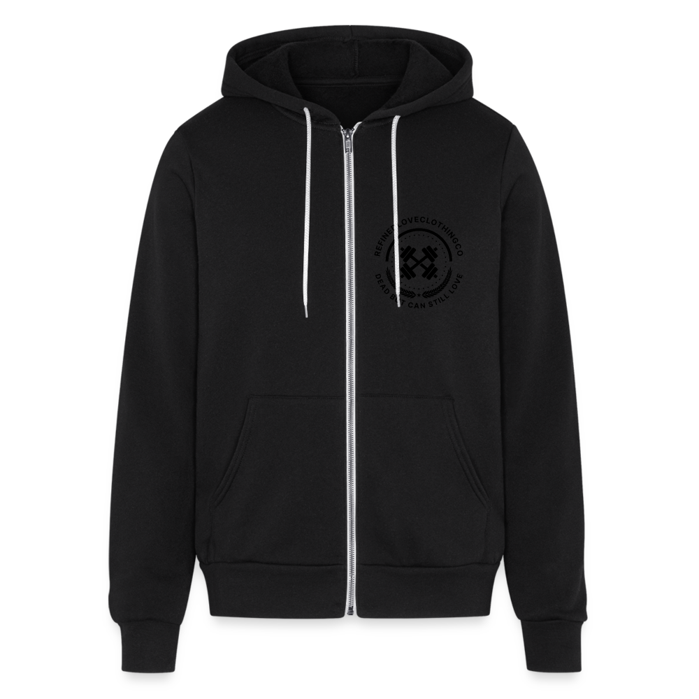 Bella + Canvas Unisex Full Zip Hoodie - black