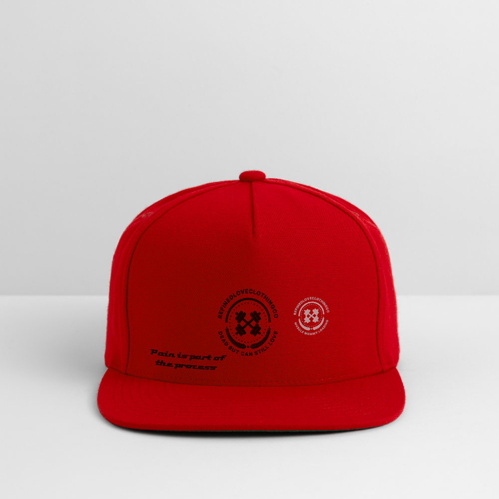 Snapback Baseball Cap - red