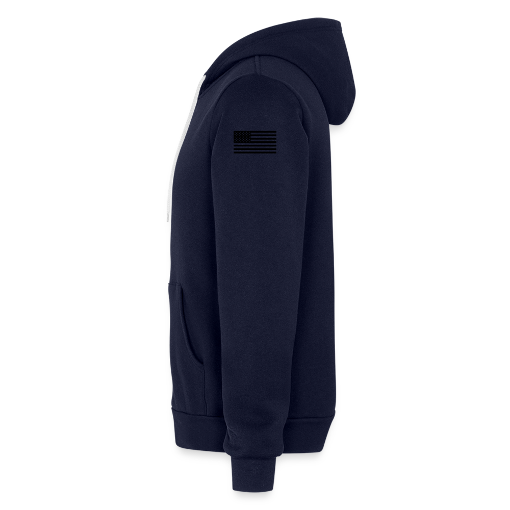 Bella + Canvas Unisex Full Zip Hoodie - navy