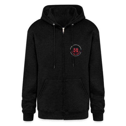 Champion Unisex Full Zip Hoodie - black