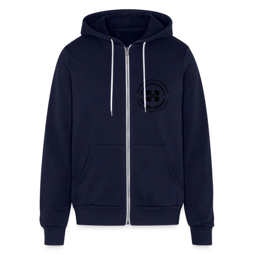 Bella + Canvas Unisex Full Zip Hoodie - navy