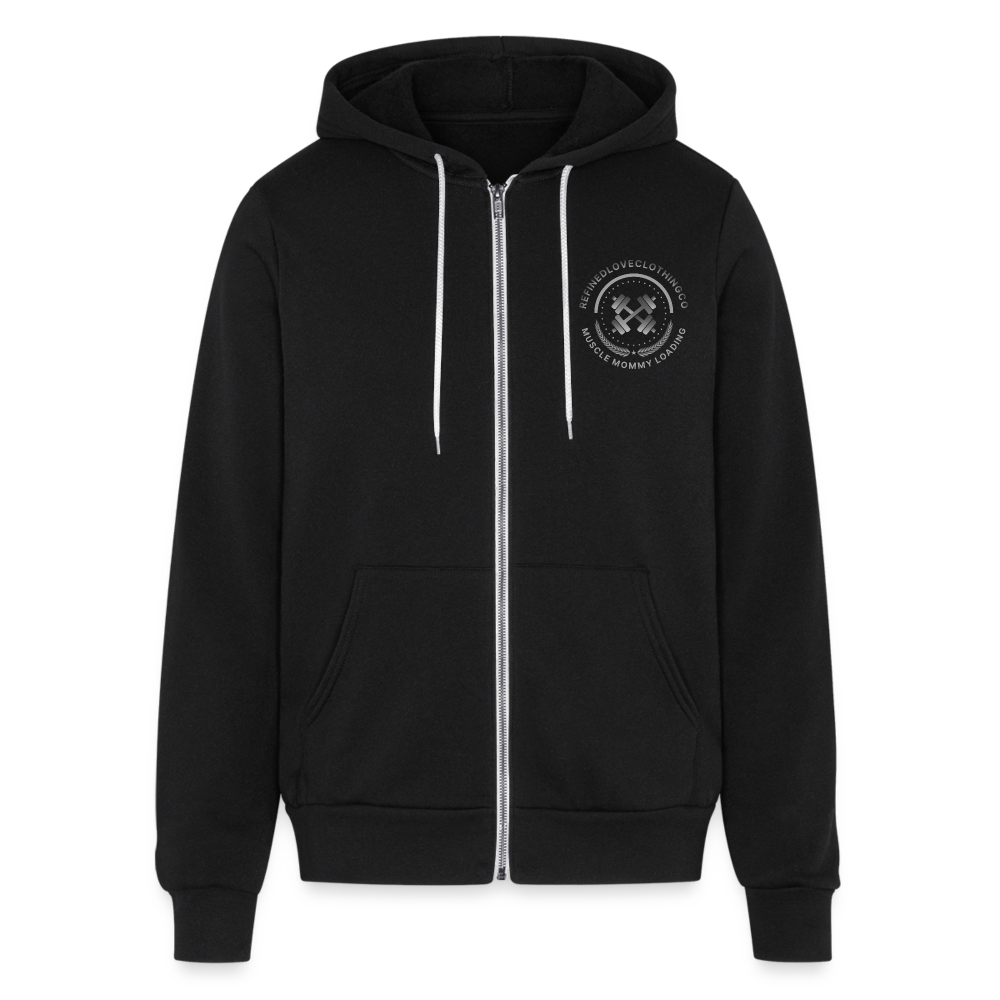 Bella + Canvas Unisex Full Zip Hoodie (Boston) - black