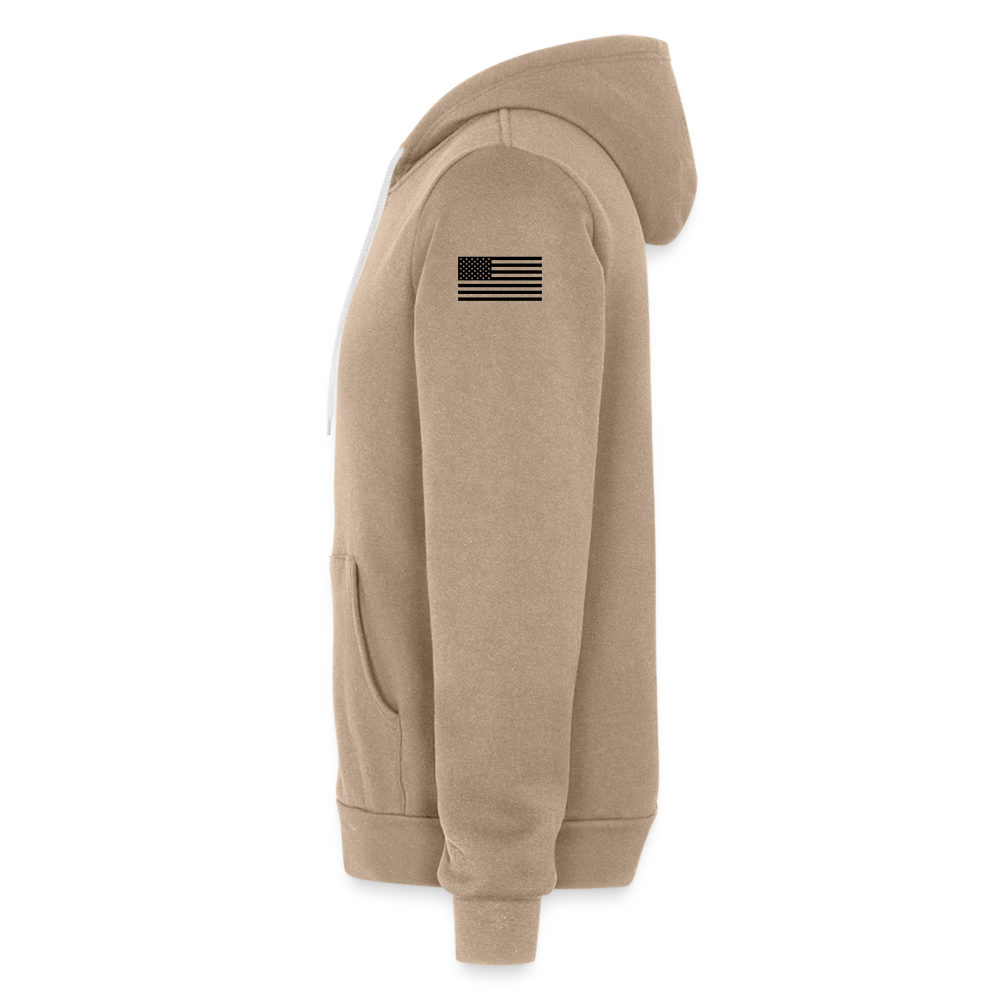 Bella + Canvas Unisex Full Zip Hoodie - tan