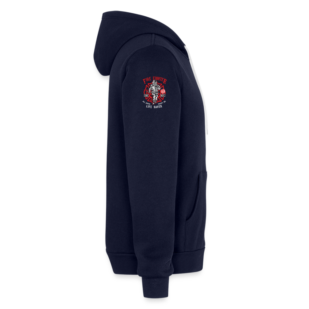 Bella + Canvas Unisex Full Zip Hoodie (Boston) - navy