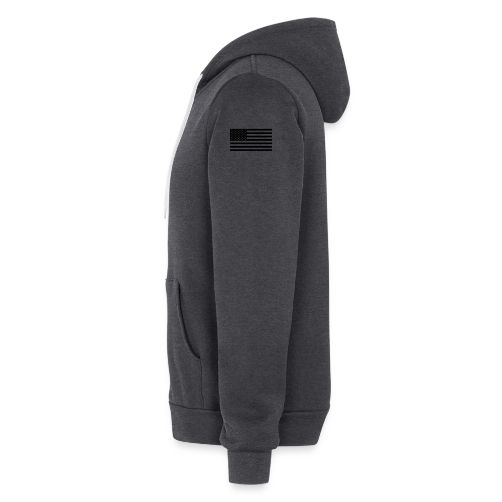 Bella + Canvas Unisex Full Zip Hoodie - charcoal grey