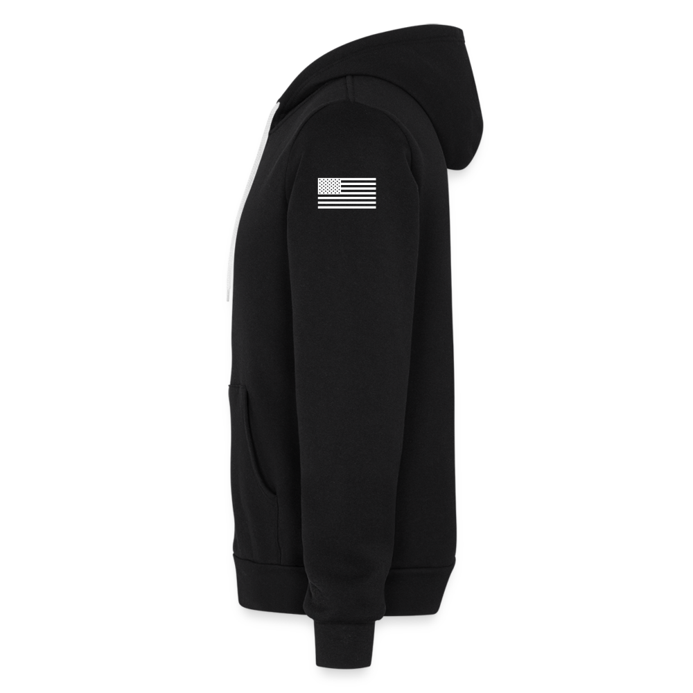 Bella + Canvas Unisex Full Zip Hoodie (Boston) - black