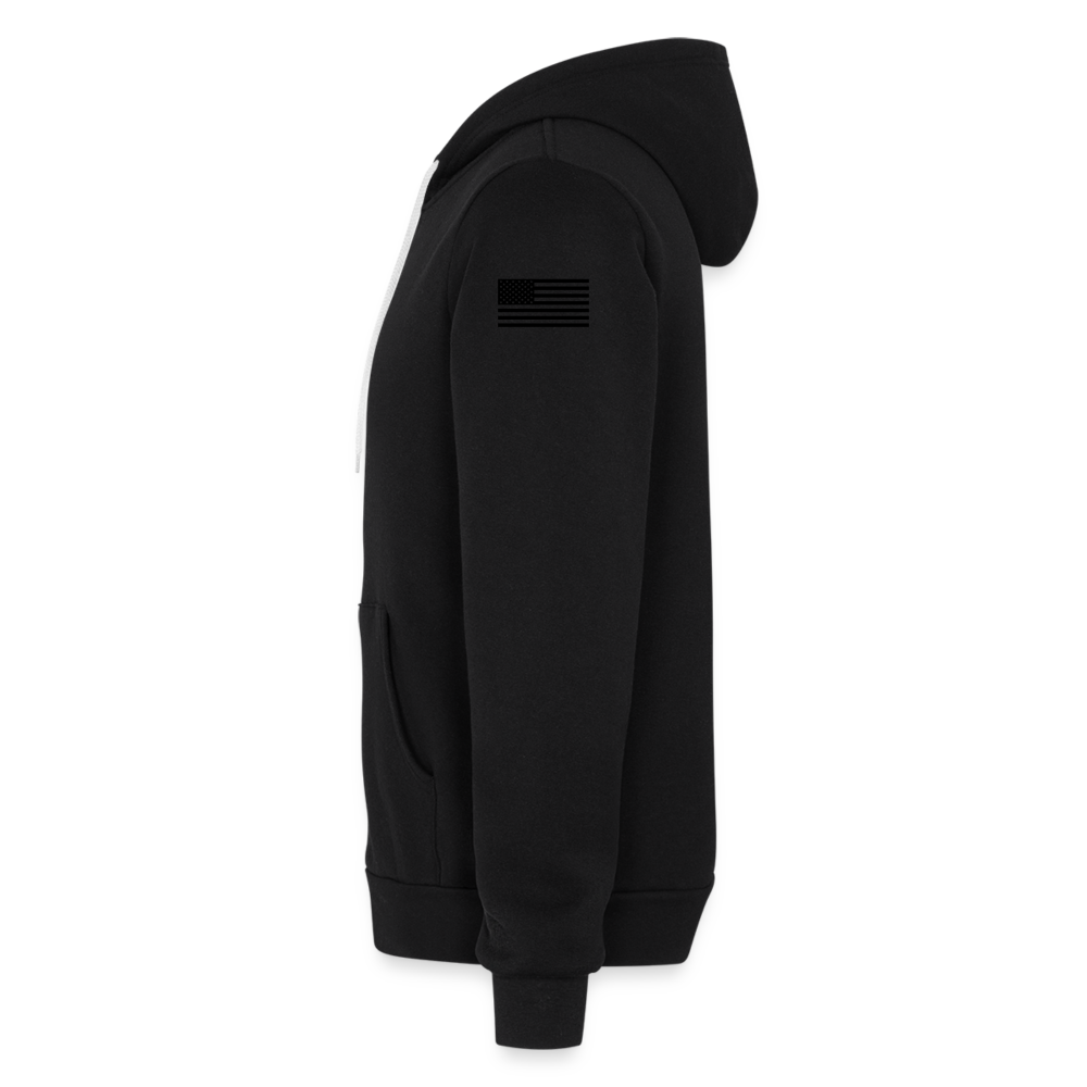 Bella + Canvas Unisex Full Zip Hoodie - black