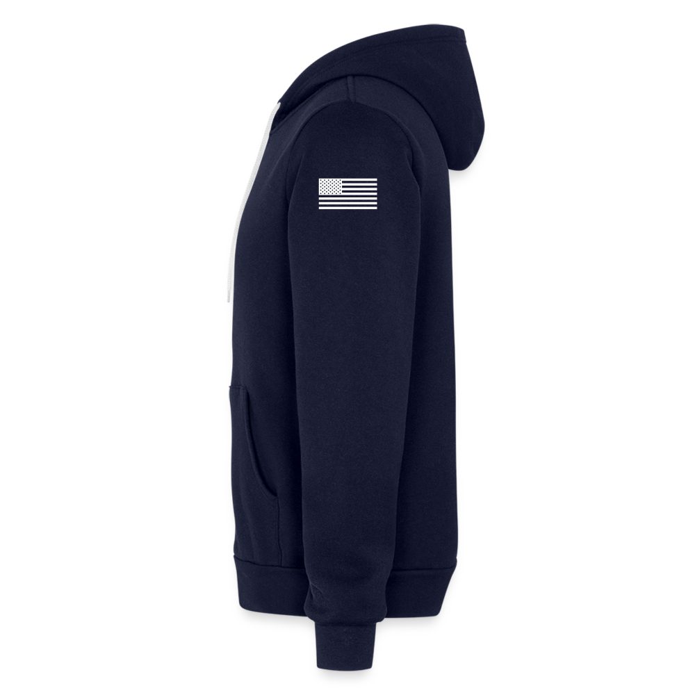 Bella + Canvas Unisex Full Zip Hoodie (Boston) - navy