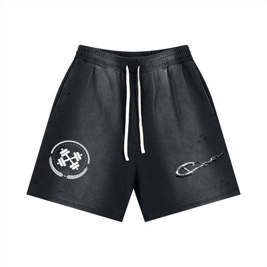 Sun Fade Distressed Shorts